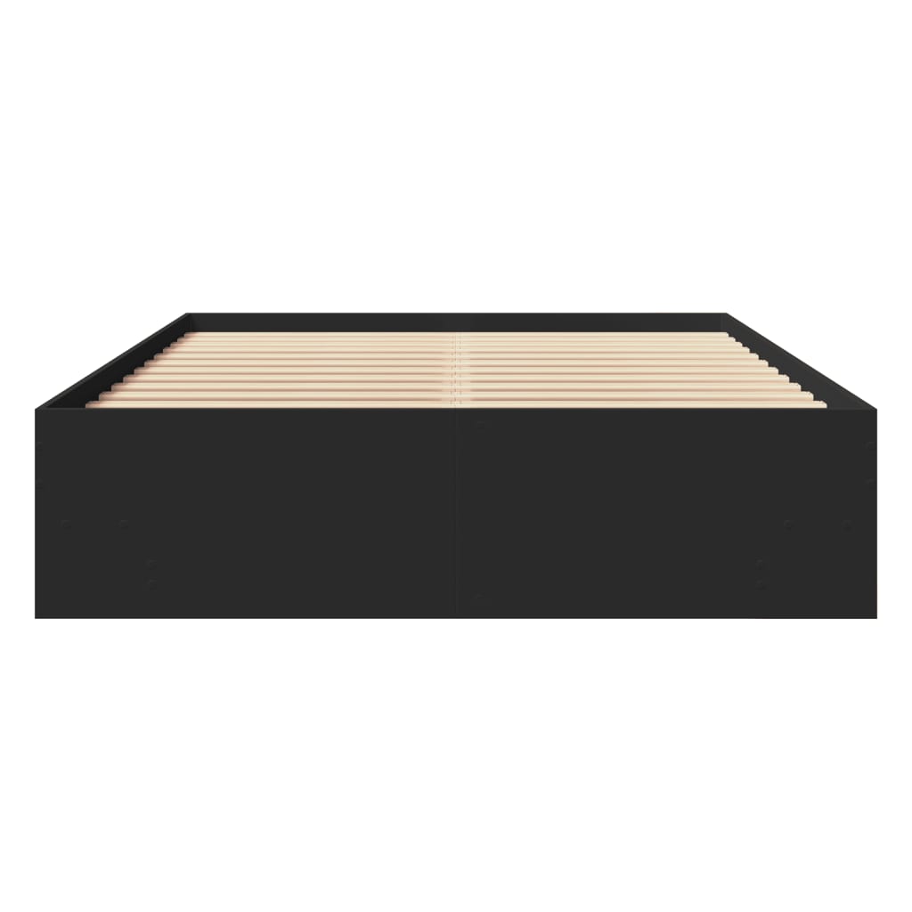 vidaXL Bed Frame | Black | Engineered wood | Double | Bed Frame | Rectangular