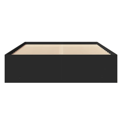 vidaXL Bed Frame | Black | Engineered wood | Double | Bed Frame | Rectangular