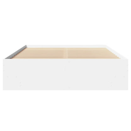 vidaXL Bed Frame | White | Engineered wood | Double | Bed Frame | Rectangular