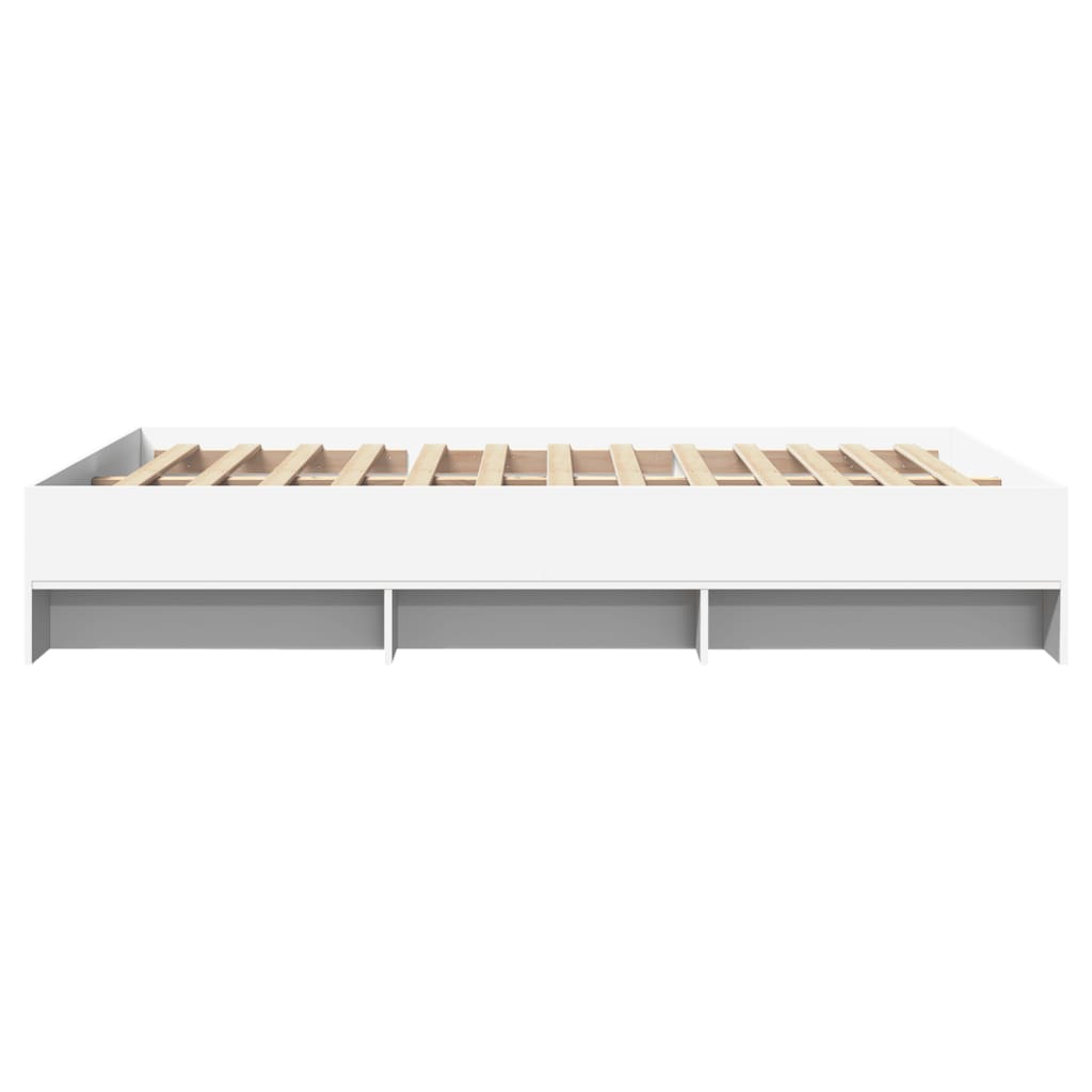 vidaXL Bed Frame | White | Engineered wood | Double | Bed Frame | Rectangular