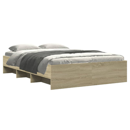 vidaXL Bed Frame without Mattress Sonoma Oak 120x200 cm Engineered Wood