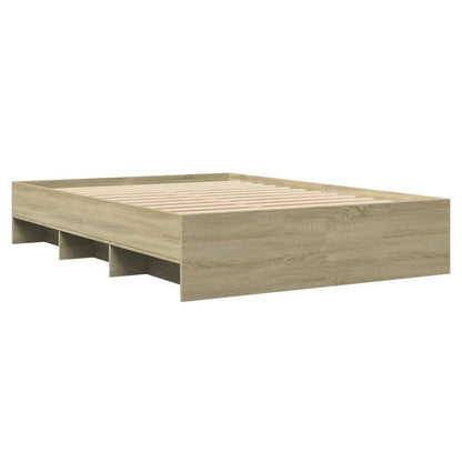 vidaXL Bed Frame without Mattress Sonoma Oak 120x200 cm Engineered Wood