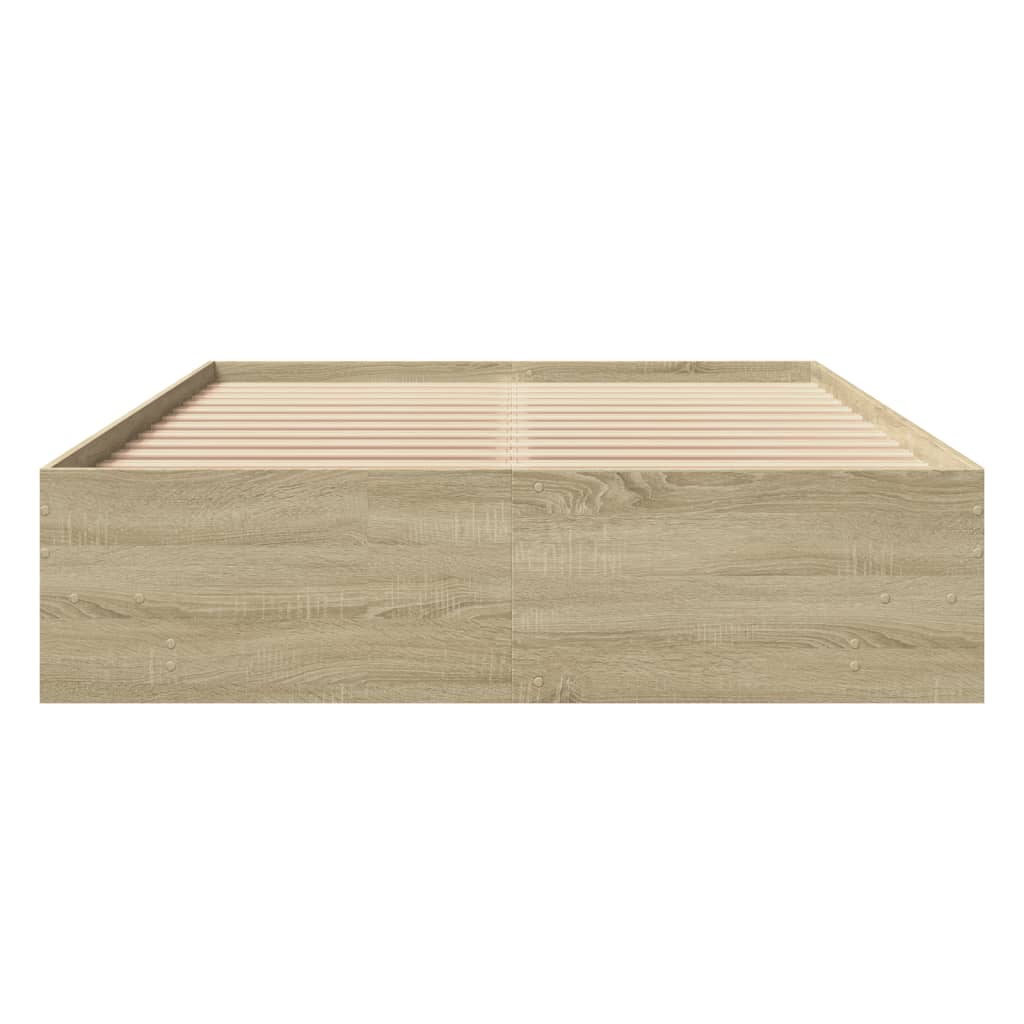 vidaXL Bed Frame without Mattress Sonoma Oak 120x200 cm Engineered Wood