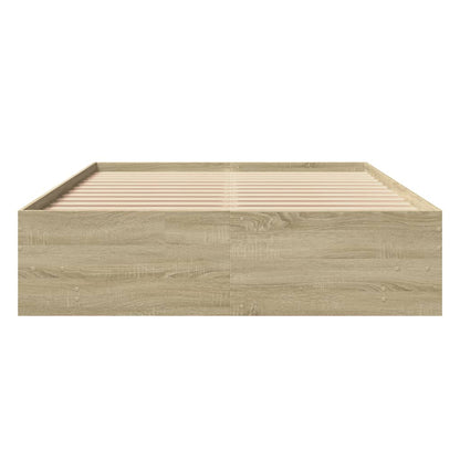 vidaXL Bed Frame without Mattress Sonoma Oak 120x200 cm Engineered Wood