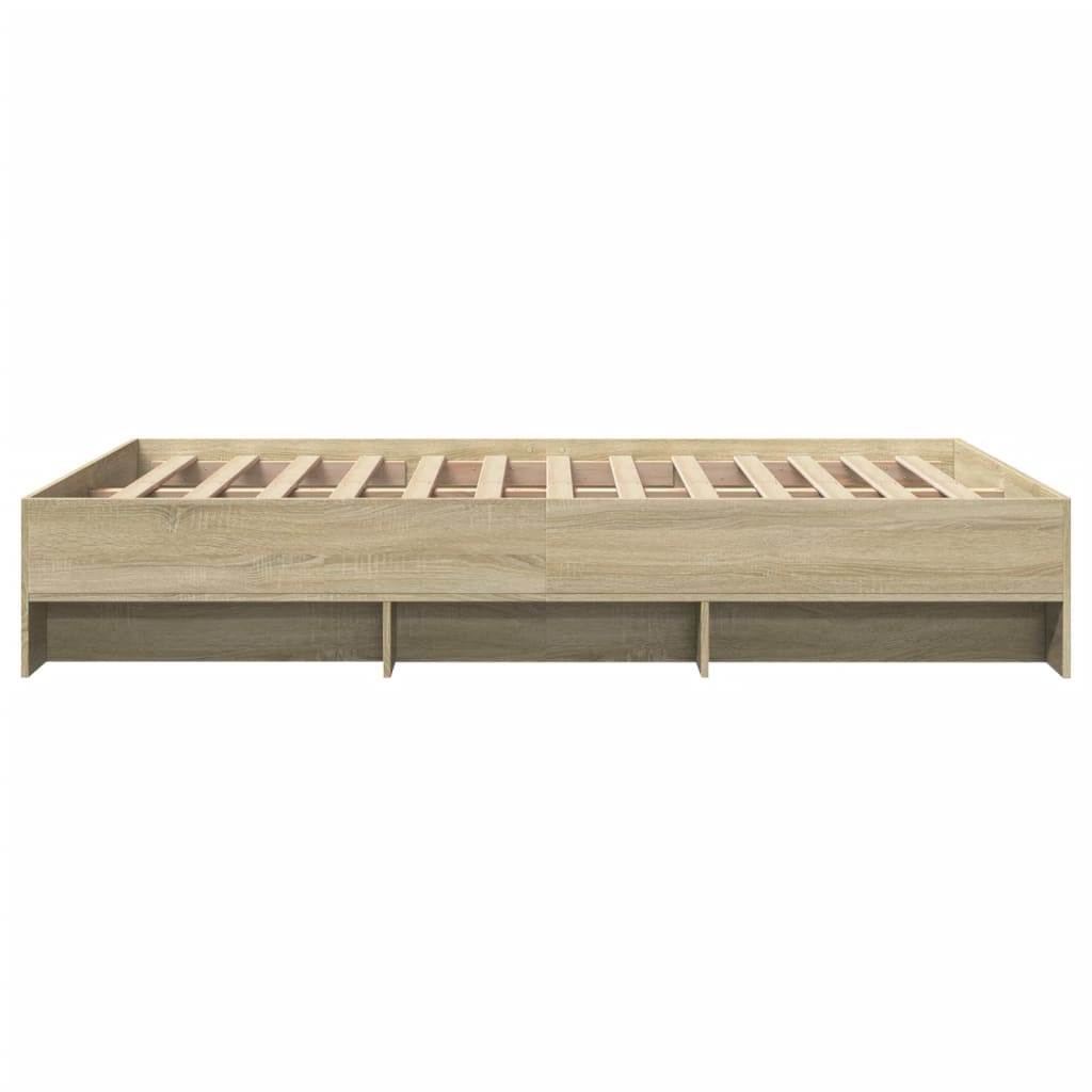 vidaXL Bed Frame without Mattress Sonoma Oak 120x200 cm Engineered Wood
