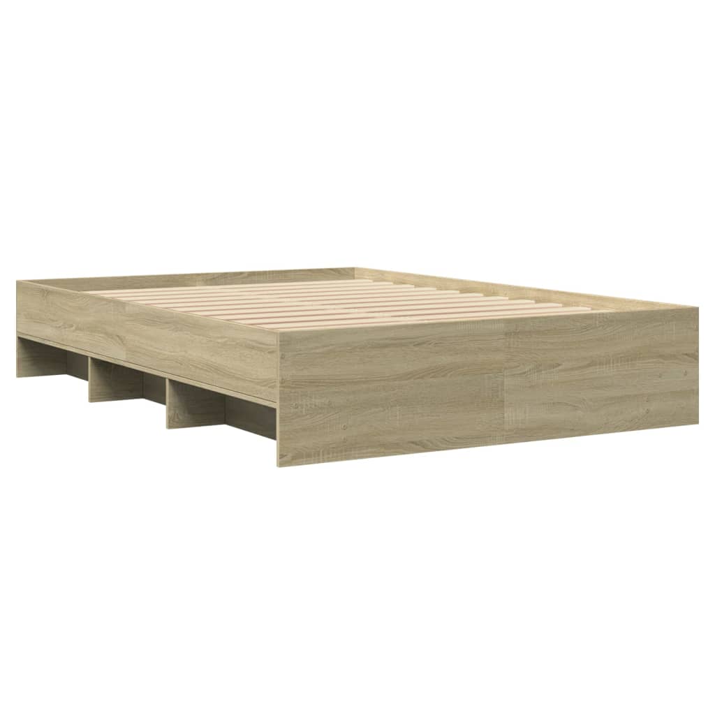 vidaXL Bed Frame without Mattress Sonoma Oak 120x200 cm Engineered Wood