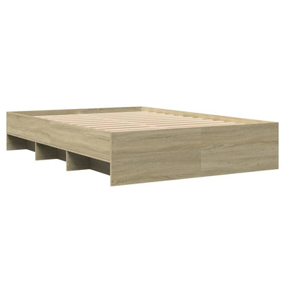 vidaXL Bed Frame without Mattress Sonoma Oak 120x200 cm Engineered Wood