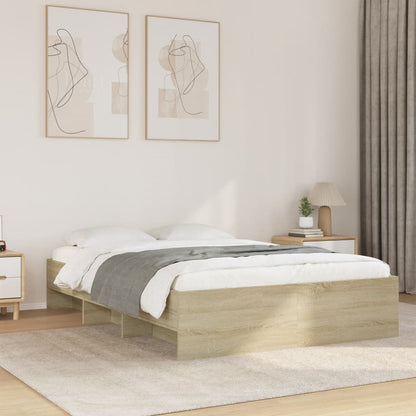 vidaXL Bed Frame without Mattress Sonoma Oak 120x200 cm Engineered Wood