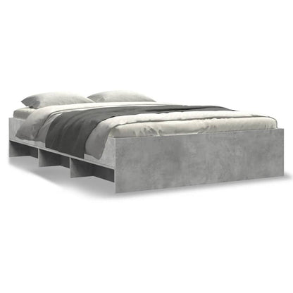 vidaXL Bed Frame | Concrete Grey | Engineered Wood | Double | Bed Frame