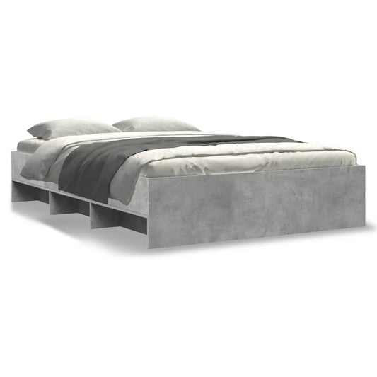 vidaXL Bed Frame | Concrete Grey | Engineered Wood | Double | Bed Frame