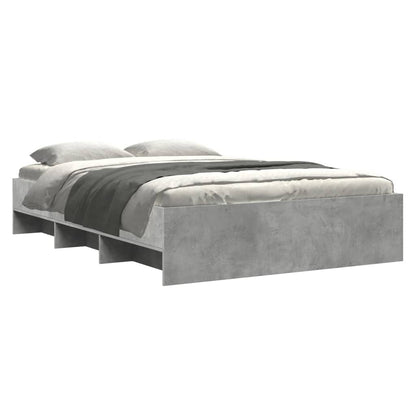 vidaXL Bed Frame | Concrete Grey | Engineered Wood | Double | Bed Frame
