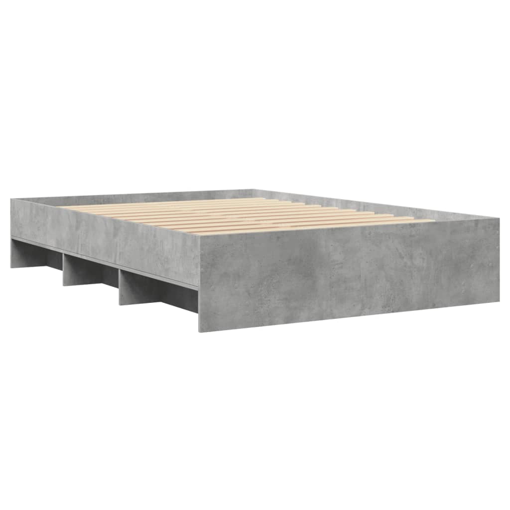 vidaXL Bed Frame | Concrete Grey | Engineered Wood | Double | Bed Frame