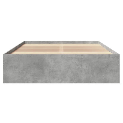 vidaXL Bed Frame | Concrete Grey | Engineered Wood | Double | Bed Frame