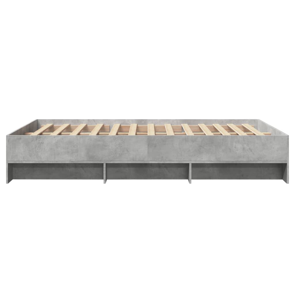 vidaXL Bed Frame | Concrete Grey | Engineered Wood | Double | Bed Frame