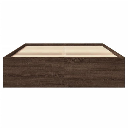 vidaXL Bed Frame | Brown Oak | Engineered Wood | Double | Bed Frame