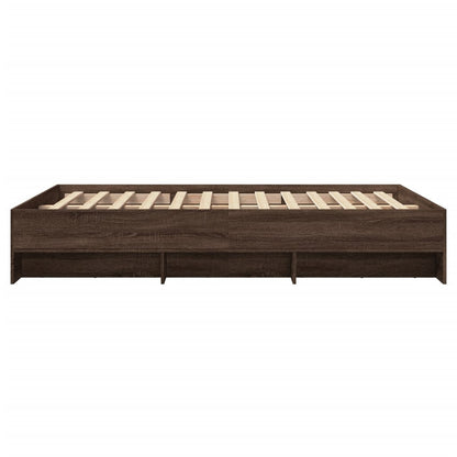 vidaXL Bed Frame | Brown Oak | Engineered Wood | Double | Bed Frame