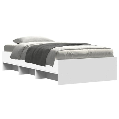vidaXL Bed Frame | White | Engineered wood, Plywood | Single | Bed Frame