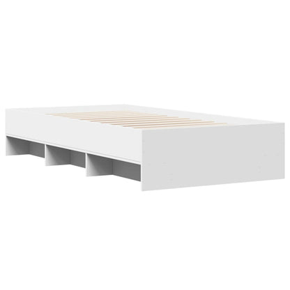 vidaXL Bed Frame | White | Engineered wood, Plywood | Single | Bed Frame
