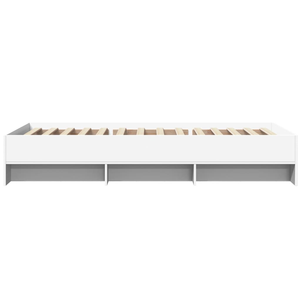 vidaXL Bed Frame | White | Engineered wood, Plywood | Single | Bed Frame