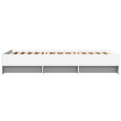 vidaXL Bed Frame | White | Engineered wood, Plywood | Single | Bed Frame