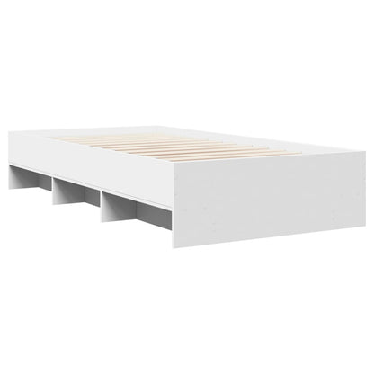 vidaXL Bed Frame | White | Engineered wood, Plywood | Single | Bed Frame