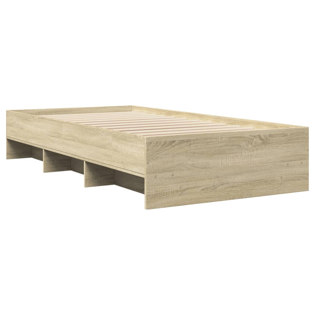 vidaXL Bed Frame | Sonoma Oak | Engineered Wood | Single | Modern Bed Frame