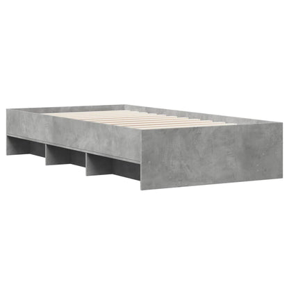 vidaXL Bed Frame | Concrete Grey | Engineered Wood, Plywood | Single | Bed Frame