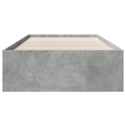 vidaXL Bed Frame | Concrete Grey | Engineered Wood, Plywood | Single | Bed Frame