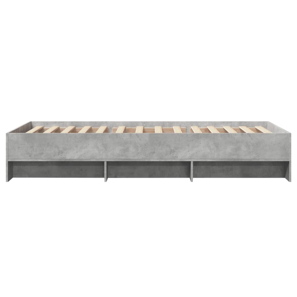 vidaXL Bed Frame | Concrete Grey | Engineered Wood, Plywood | Single | Bed Frame