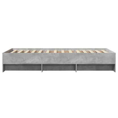 vidaXL Bed Frame | Concrete Grey | Engineered Wood, Plywood | Single | Bed Frame