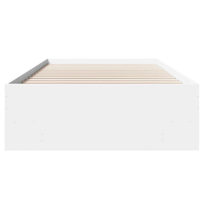 vidaXL Bed Frame | White | Engineered Wood, Plywood | 90 x 200 cm | Bed Frame