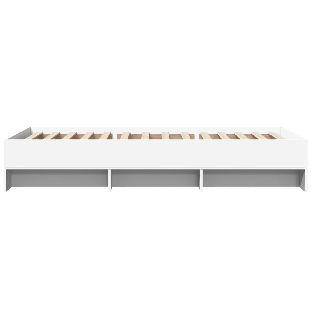 vidaXL Bed Frame | White | Engineered Wood, Plywood | 90 x 200 cm | Bed Frame