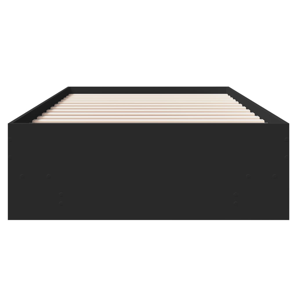 vidaXL Bed Frame | Black | Engineered wood | Single | Bed Frame | Rectangular
