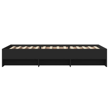 vidaXL Bed Frame | Black | Engineered wood | Single | Bed Frame | Rectangular