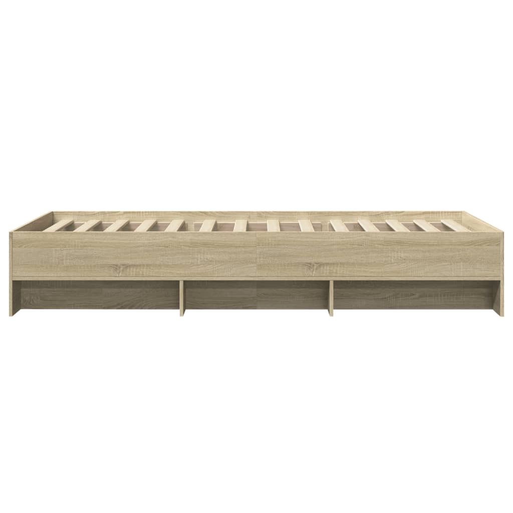 vidaXL Bed Frame | Sonoma Oak | Engineered wood | Single | Modern | Bed Frame