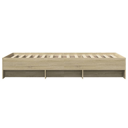 vidaXL Bed Frame | Sonoma Oak | Engineered wood | Single | Modern | Bed Frame