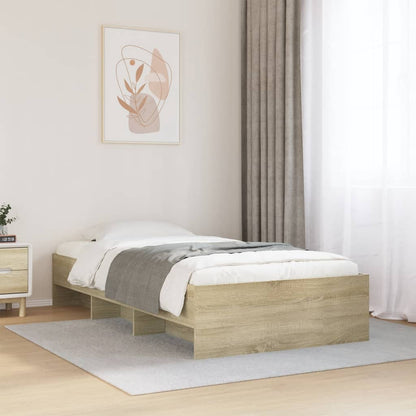 vidaXL Bed Frame | Sonoma Oak | Engineered wood | Single | Modern | Bed Frame