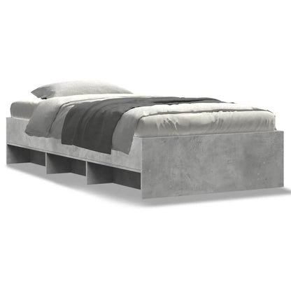 vidaXL Bed Frame | Concrete Grey | Engineered wood | Single | Bed Frame