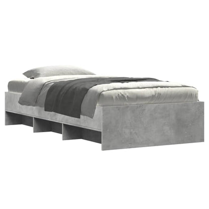 vidaXL Bed Frame | Concrete Grey | Engineered wood | Single | Bed Frame
