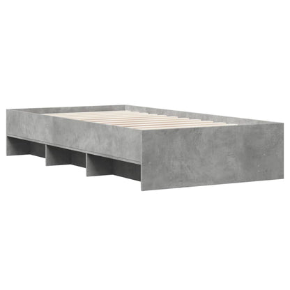 vidaXL Bed Frame | Concrete Grey | Engineered wood | Single | Bed Frame