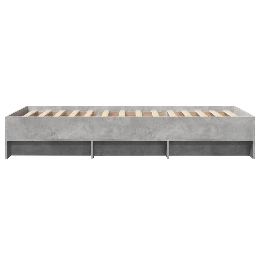 vidaXL Bed Frame | Concrete Grey | Engineered wood | Single | Bed Frame