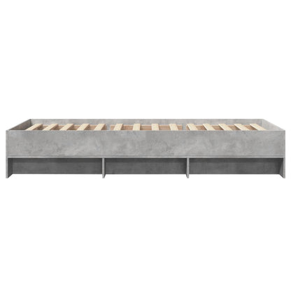 vidaXL Bed Frame | Concrete Grey | Engineered wood | Single | Bed Frame