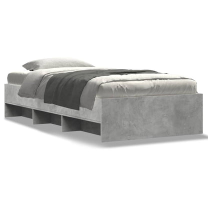 vidaXL Bed Frame | Grey Sonoma | Engineered wood, Plywood | 90x200 cm