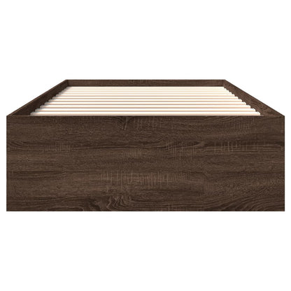 vidaXL Bed Frame | Brown Oak | Engineered Wood | Single | Bed Frame
