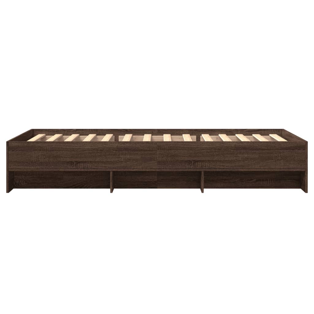 vidaXL Bed Frame | Brown Oak | Engineered Wood | Single | Bed Frame