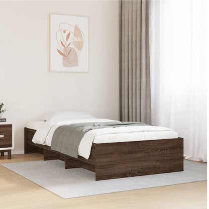 vidaXL Bed Frame | Brown Oak | Engineered Wood | Single | Bed Frame