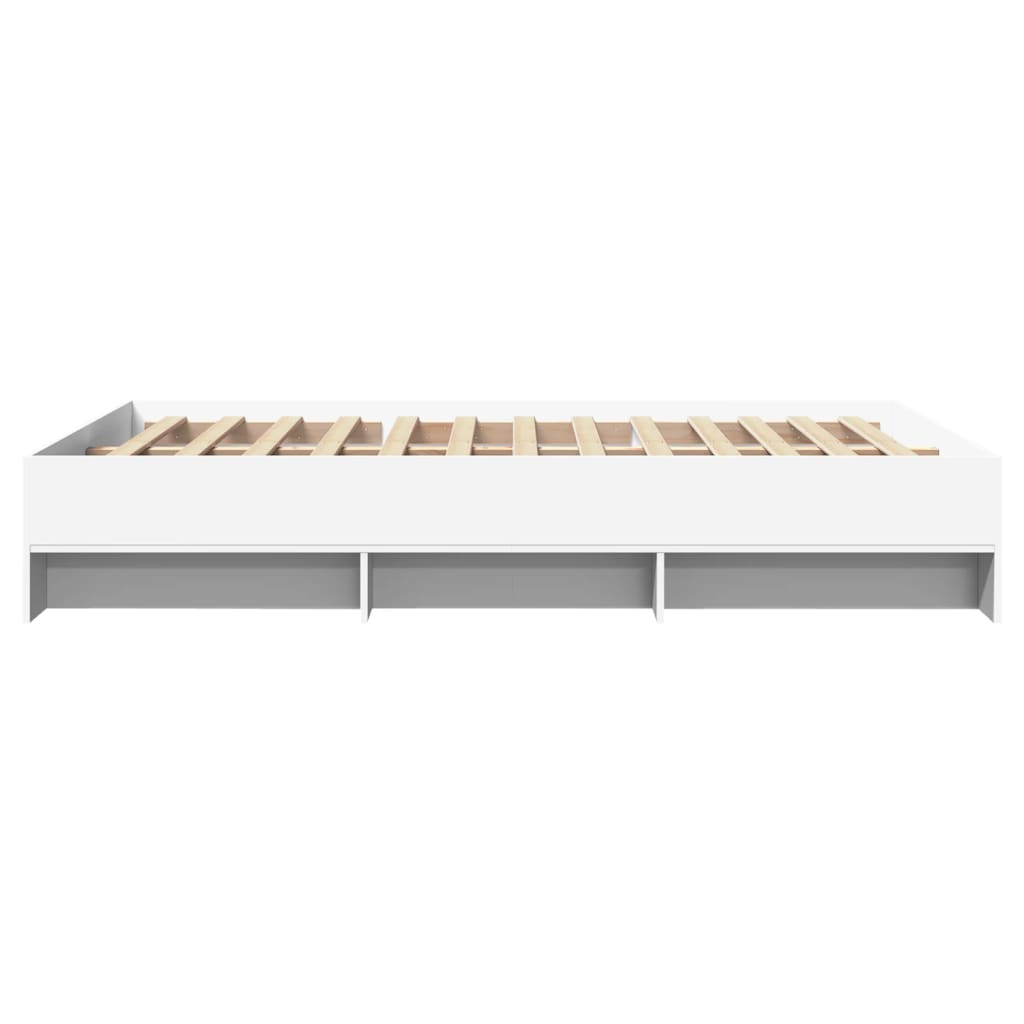 vidaXL Bed Frame | White | Engineered wood | 140x190 cm | Bed Frame