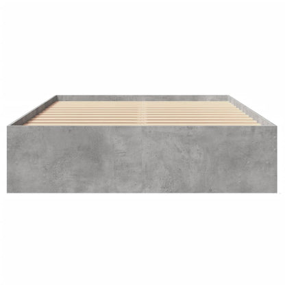 vidaXL Bed Frame | Concrete grey | Engineered wood | Double | Bed Frame