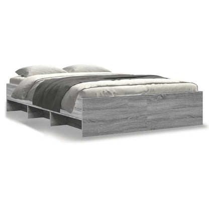 vidaXL Bed Frame | Grey Sonoma | Engineered wood | Double | Bed Frame