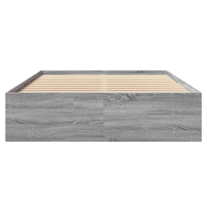 vidaXL Bed Frame | Grey Sonoma | Engineered wood | Double | Bed Frame